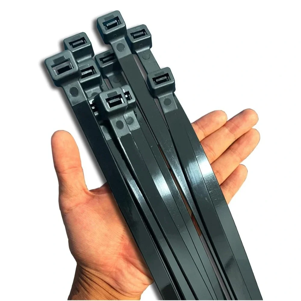 Black Zip Ties Heavy Duty 20 Inch Outdoor, 250lb Extra Large Assorted Sizes